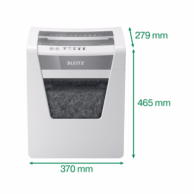 Iratmegsemmisítő LEITZ IQ Office mikrokonfetti P5 10 lap fehér Iratmegsemmisítő LEITZ IQ Office mikrokonfetti P5 10 lap fehér