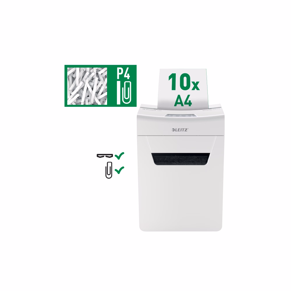 Iratmegsemmisítő LEITZ IQ Protect Premium 10X konfetti 10 lap