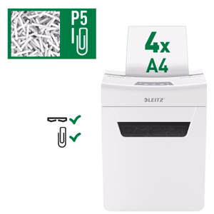 Iratmegsemmisítő LEITZ IQ Protect Premium 4M mikrokonfetti 4 lap Iratmegsemmisítő LEITZ IQ Protect Premium 4M mikrokonfetti 4 lap