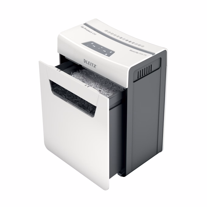 Iratmegsemmisítő LEITZ IQ Protect Premium 4M mikrokonfetti 4 lap Iratmegsemmisítő LEITZ IQ Protect Premium 4M mikrokonfetti 4 lap