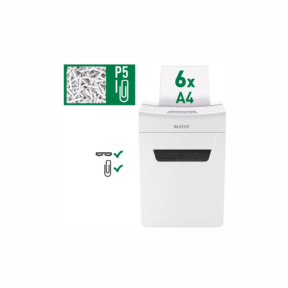 Iratmegsemmisítő LEITZ IQ Protect Premium 6M mikrokonfetti 6 lap