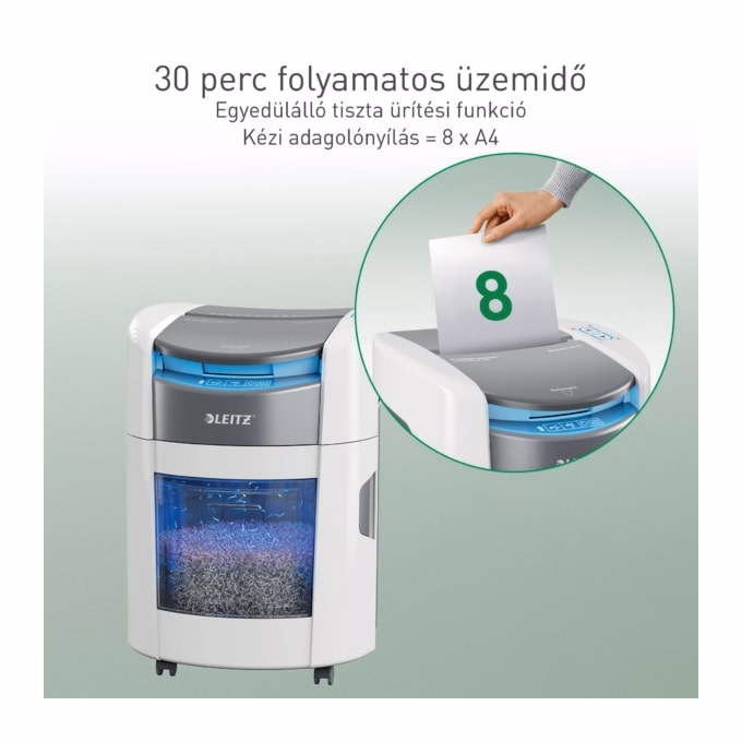 Iratmegsemmisítő LEITZ IQ OptiMax Autofeed Home Office P4 150 lap