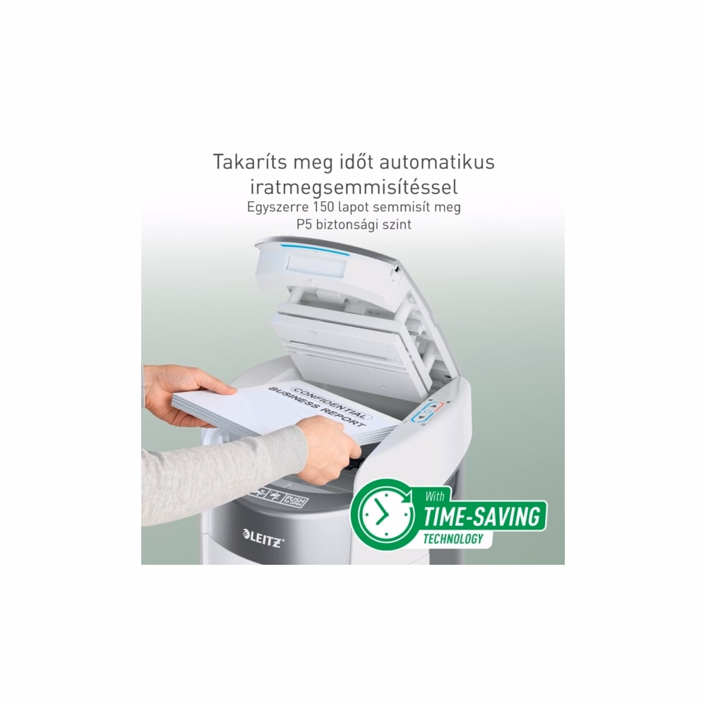 Iratmegsemmisítő LEITZ IQ OptiMax Autofeed Home Office P5 150 lap