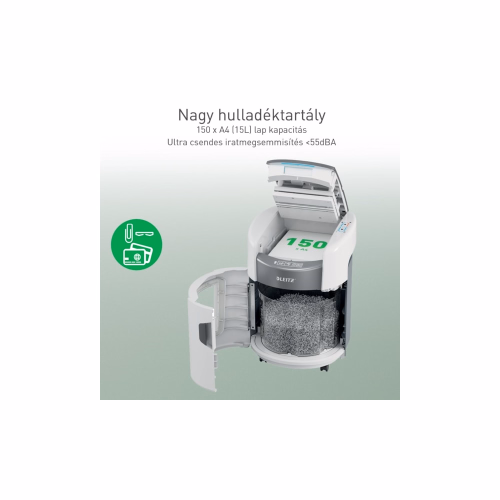 Iratmegsemmisítő LEITZ IQ OptiMax Autofeed Home Office P5 150 lap
