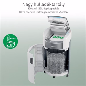 Iratmegsemmisítő LEITZ IQ OptiMax Autofeed Office P4 300 lap