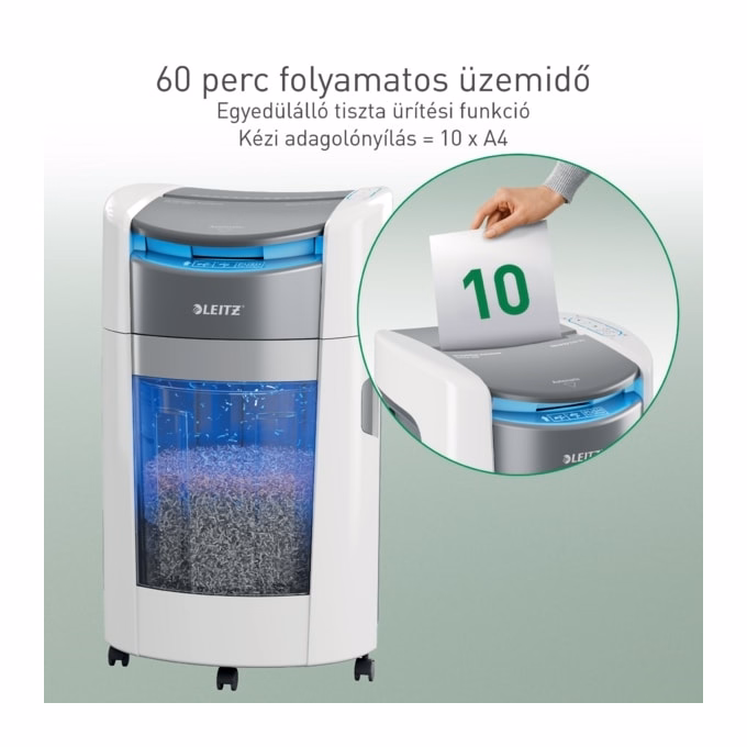 Iratmegsemmisítő LEITZ IQ OptiMax Autofeed Office P4 300 lap