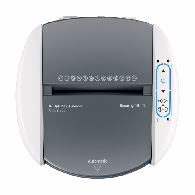 Iratmegsemmisítő LEITZ IQ OptiMax Autofeed Office P4 300 lap