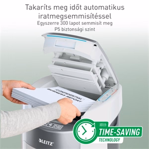 Iratmegsemmisítő LEITZ IQ OptiMax Autofeed Office P5 300 lap