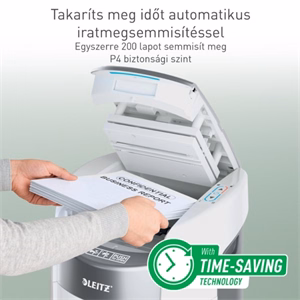 Iratmegsemmisítő LEITZ IQ OptiMax Autofeed SmallOffice P4 200 lap
