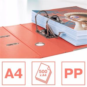 Iratrendező ESSELTE Colour Breeze Standard A/4 75 mm élvédős korall