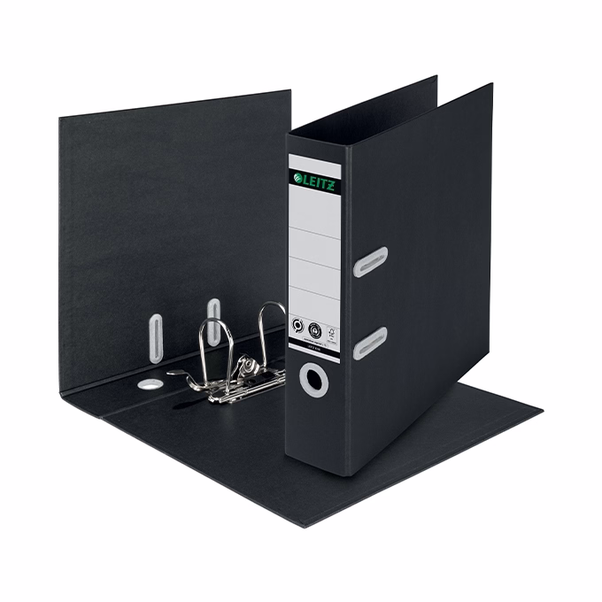 Iratrendező LEITZ Recycle A/4 80 mm 180° fekete