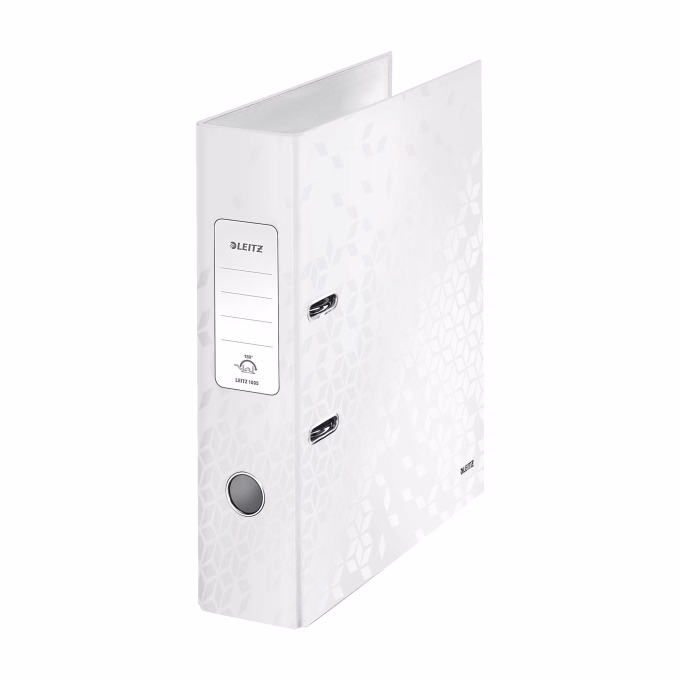 Iratrendező LEITZ Wow A/4 80 mm 180° metálfényű fehér