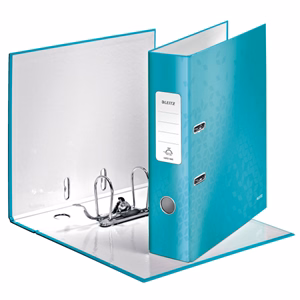 Iratrendező LEITZ Wow A/4 80 mm 180° metálfényű jégkék Iratrendező LEITZ Wow A/4 80 mm 180° metálfényű jégkék