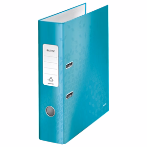 Iratrendező LEITZ Wow A/4 80 mm 180° metálfényű jégkék Iratrendező LEITZ Wow A/4 80 mm 180° metálfényű jégkék