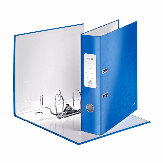 Iratrendező LEITZ Wow A/4 80 mm 180° metálfényű kék