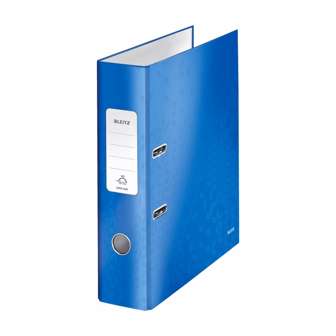 Iratrendező LEITZ Wow A/4 80 mm 180° metálfényű kék