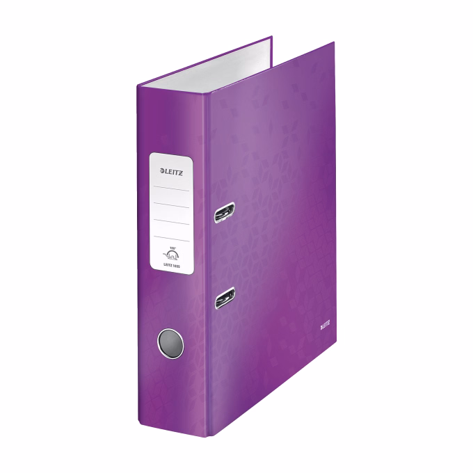 Iratrendező LEITZ Wow A/4 80 mm 180° metálfényű lila