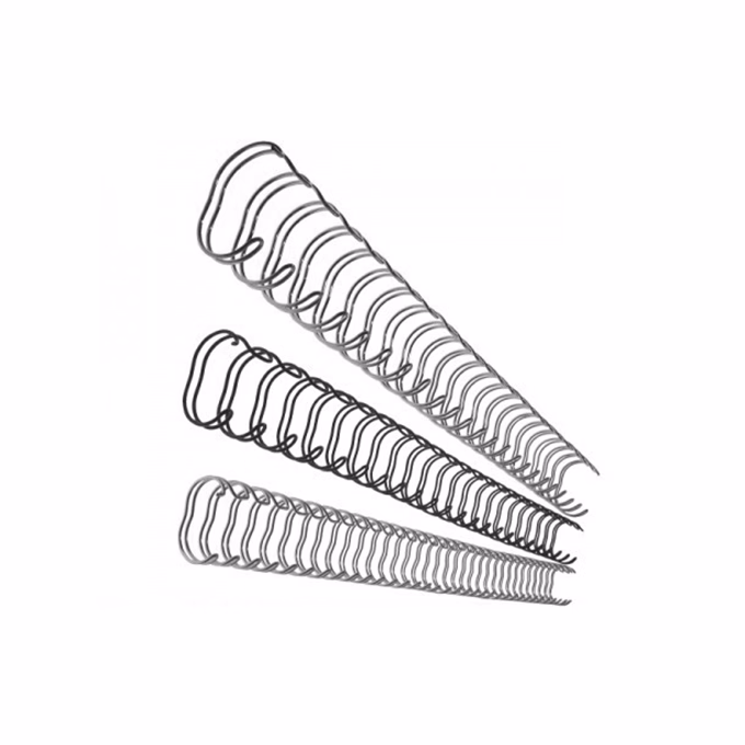 Iratspirál fém RECOSYSTEM 2:1 osztású 23 szem 9,5mm 51-60 lap ezüst 100/dob