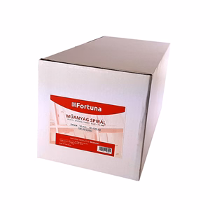 Iratspirál műanyag FORTUNA 16mm 101-120 lap fekete 100/dob