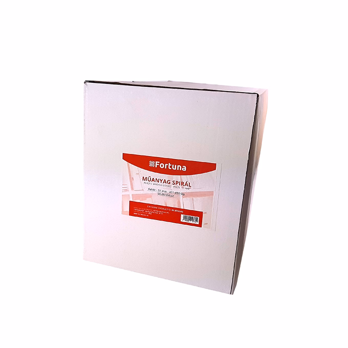 Iratspirál műanyag FORTUNA 51mm 411-450 lap fehér 50/dob Iratspirál műanyag FORTUNA 51mm 411-450 lap fehér 50/dob