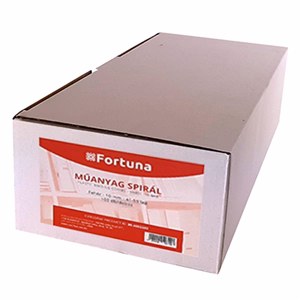 Iratspirál műanyag FORTUNA 6mm 10-20 lap fehér 100/dob