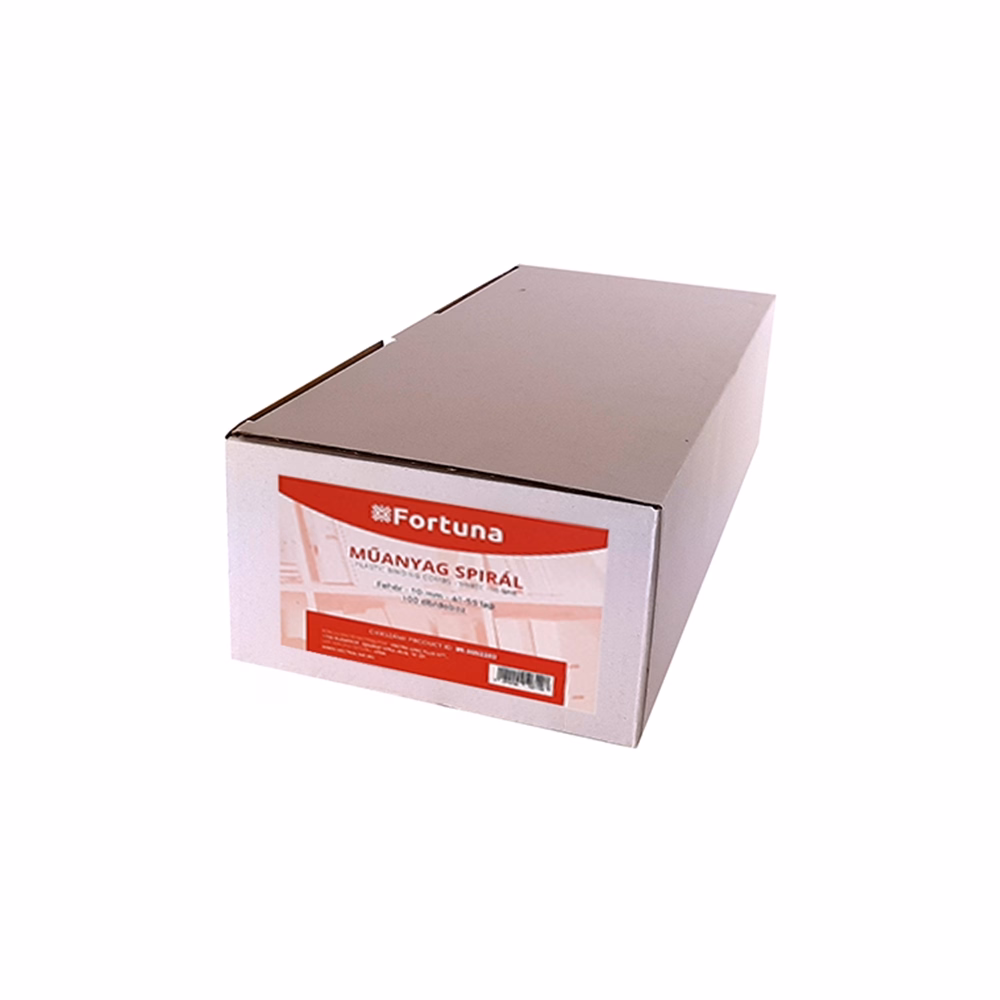 Iratspirál műanyag FORTUNA 6mm 10-20 lap fekete 100/dob Iratspirál műanyag FORTUNA 6mm 10-20 lap fekete 100/dob