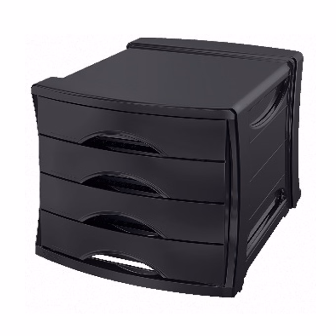 Irattartó ESSELTE Europost 4 fiókos fekete