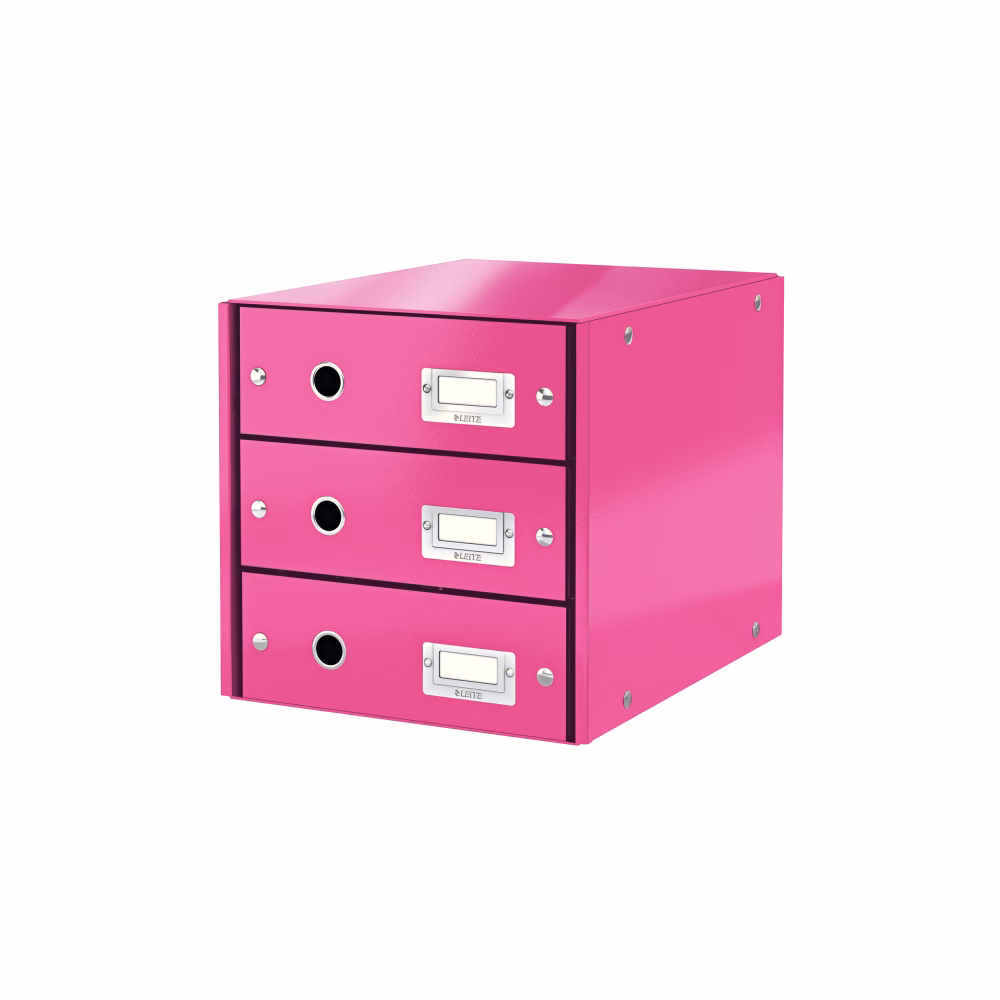 Irattartó LEITZ Click & Store 3 fiókos rózsaszín