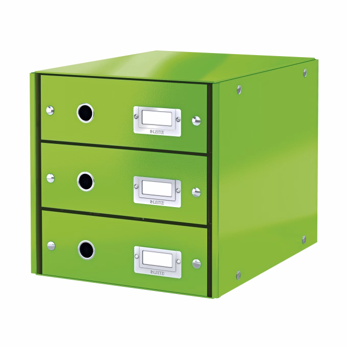 Irattartó LEITZ Click & Store 3 fiókos zöld