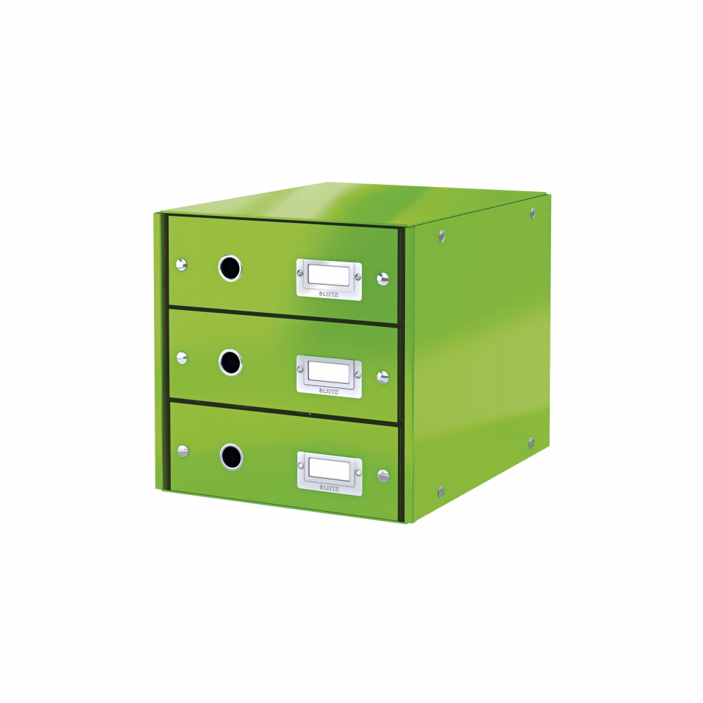 Irattartó LEITZ Click & Store 3 fiókos zöld