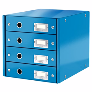 Irattartó LEITZ Click & Store 4 fiókos kék Irattartó LEITZ Click & Store 4 fiókos kék