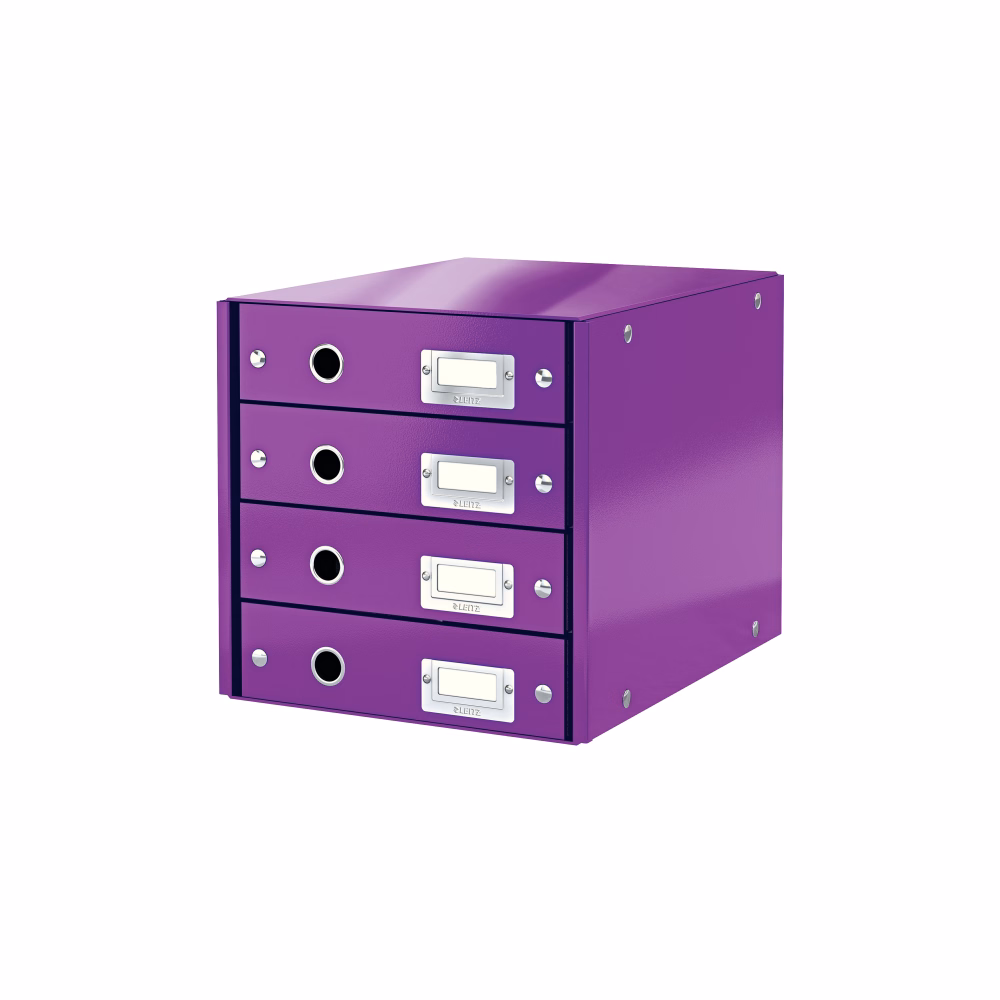 Irattartó LEITZ Click & Store 4 fiókos lila