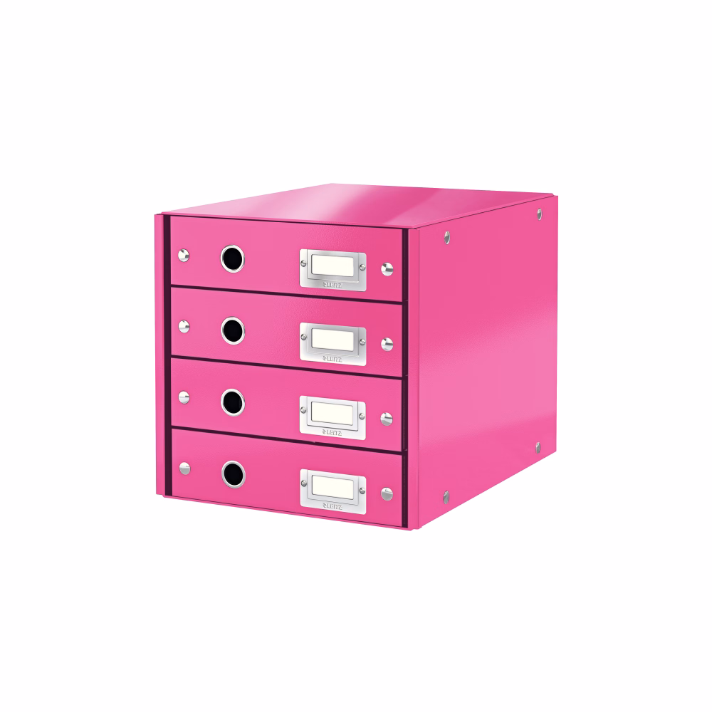 Irattartó LEITZ Click & Store 4 fiókos rózsaszín