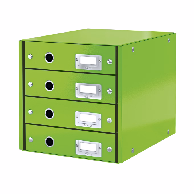 Irattartó LEITZ Click & Store 4 fiókos zöld