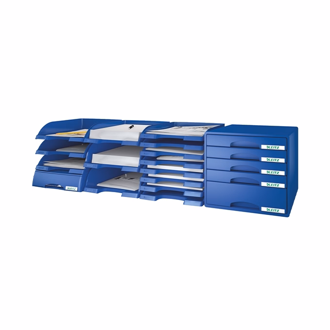 Irattartó tálca LEITZ Plus vékony kék