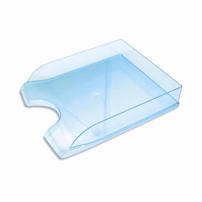 Irattartó tálca OPTIMA műanyag áttetsző kék