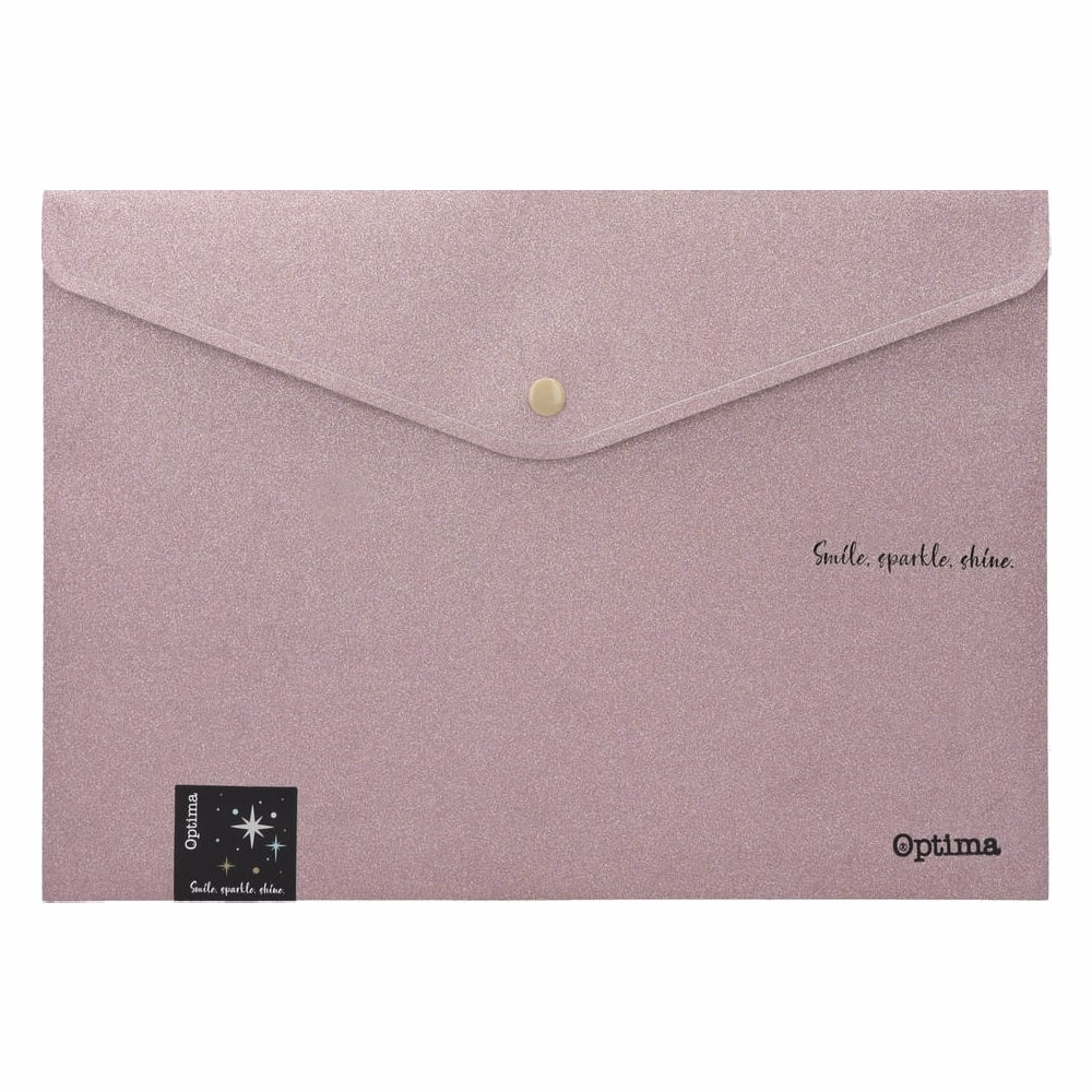Irattasak OPTIMA Glitter A/4 PP patentos vegyes színek