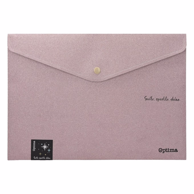 Irattasak OPTIMA Glitter A/4 PP patentos vegyes színek
