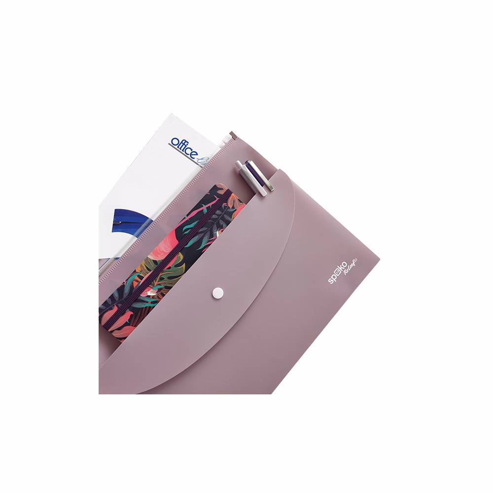 Irattasak SPOKO ReLeaf PP A/4 cipzáras és A/5 patentos SoftTouch lila