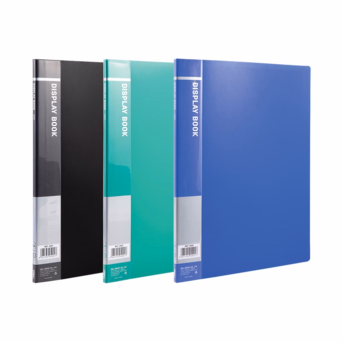 Iratvédő mappa DELI A/4 10 zsebes PP vegyes színekben