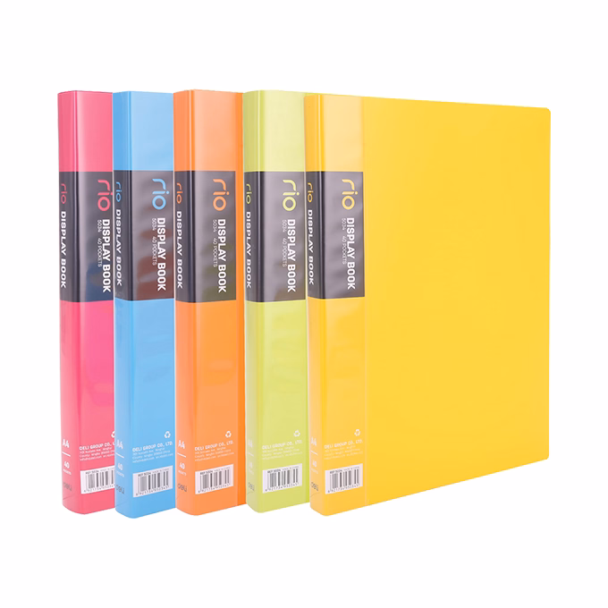 Iratvédő mappa DELI Rio A/4 40 zsebes PP vegyes színekben