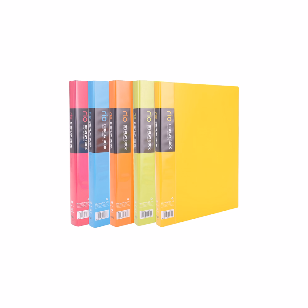 Iratvédő mappa DELI Rio A/4 40 zsebes PP vegyes színekben