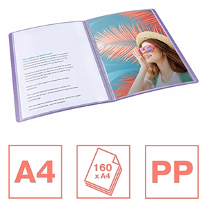 Iratvédő mappa ESSELTE Colour Breeze A/4 80 zsebes levendula