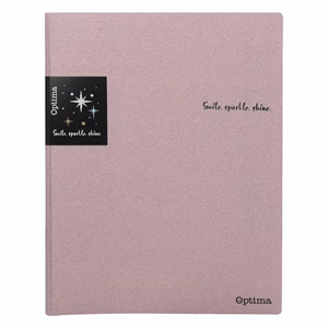 Iratvédő mappa OPTIMA Glitter A/4 PP 20 lapos vegyes színek