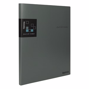 Iratvédő mappa OPTIMA Office A/4 PP 20 lapos sötétszürke