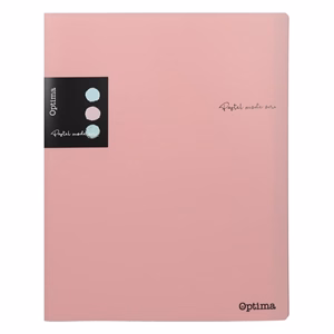 Iratvédő mappa OPTIMA Pastel A/4 PP 20 lapos vegyes színek