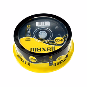Írható CD MAXELL 700MB 25 darabos Írható CD MAXELL 700MB 25 darabos