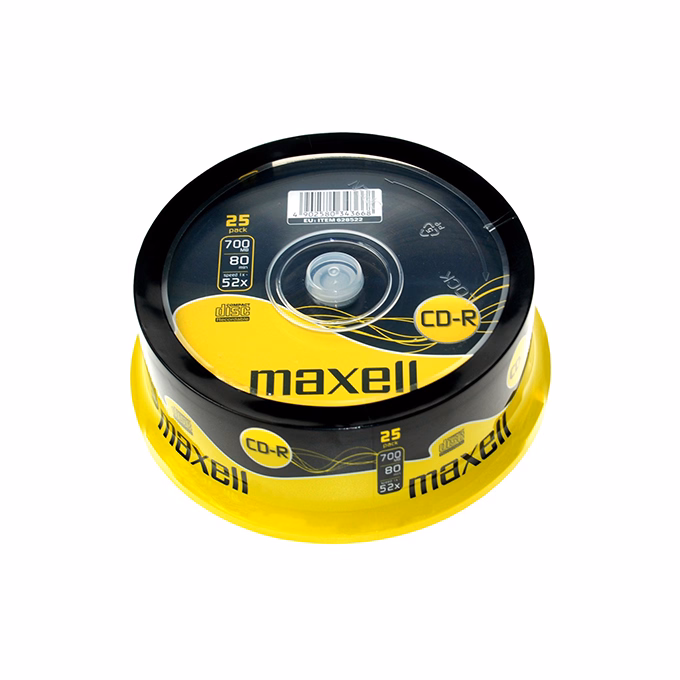 Írható CD MAXELL 700MB 25 darabos Írható CD MAXELL 700MB 25 darabos