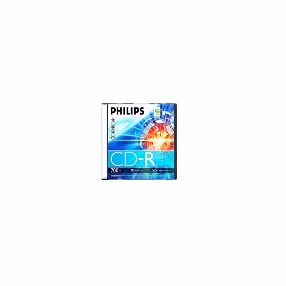 Írható CD PHILIPS 700MB 52X slim tok