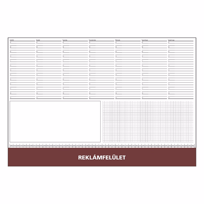 Íróalj REALSYSTEM 7141 570x390mm bordó